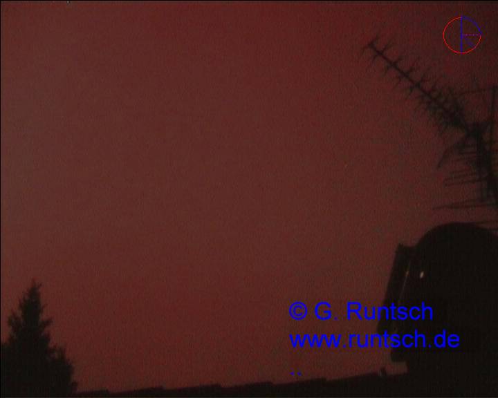 Foto: Nordlicht über Datteln 30.10.2003